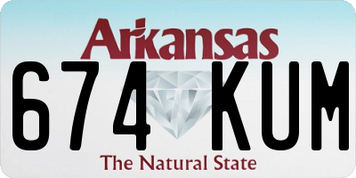 AR license plate 674KUM