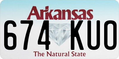 AR license plate 674KUO