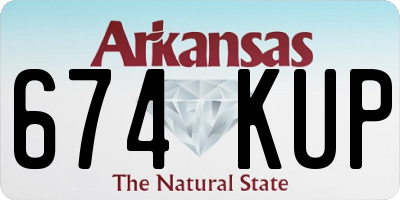 AR license plate 674KUP