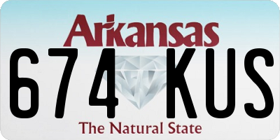 AR license plate 674KUS