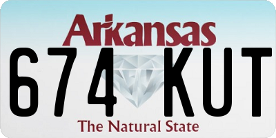 AR license plate 674KUT
