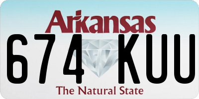 AR license plate 674KUU