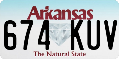 AR license plate 674KUV