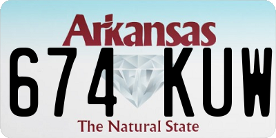 AR license plate 674KUW