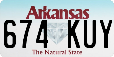 AR license plate 674KUY