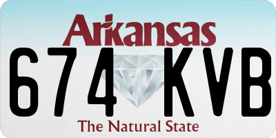 AR license plate 674KVB