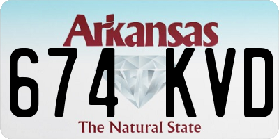 AR license plate 674KVD