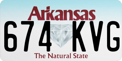 AR license plate 674KVG