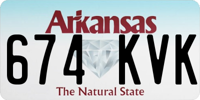 AR license plate 674KVK