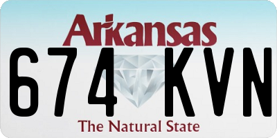 AR license plate 674KVN