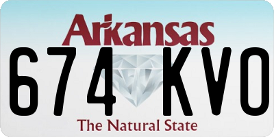 AR license plate 674KVO