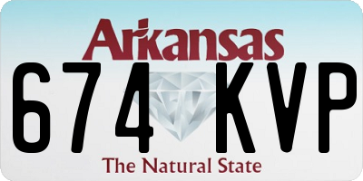 AR license plate 674KVP