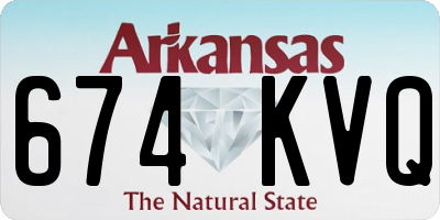 AR license plate 674KVQ