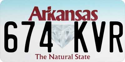 AR license plate 674KVR