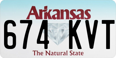 AR license plate 674KVT