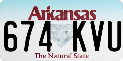 AR license plate 674KVU