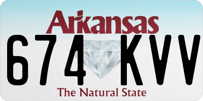 AR license plate 674KVV