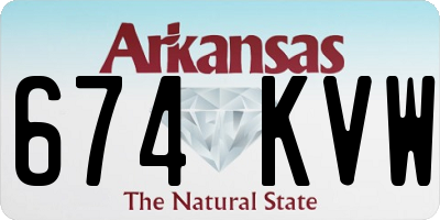 AR license plate 674KVW