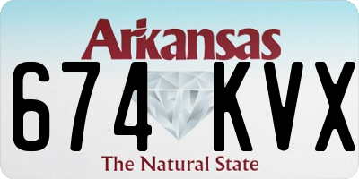 AR license plate 674KVX
