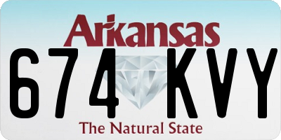 AR license plate 674KVY