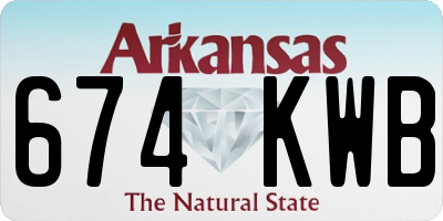 AR license plate 674KWB