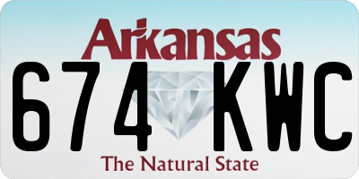 AR license plate 674KWC