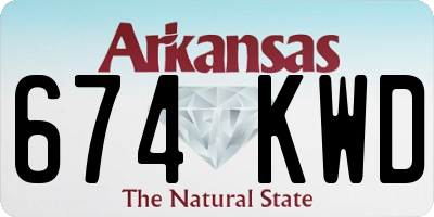 AR license plate 674KWD