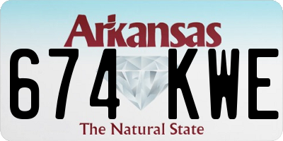 AR license plate 674KWE