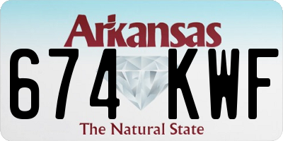 AR license plate 674KWF