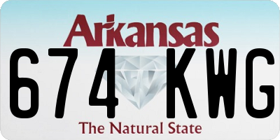AR license plate 674KWG