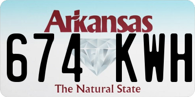 AR license plate 674KWH