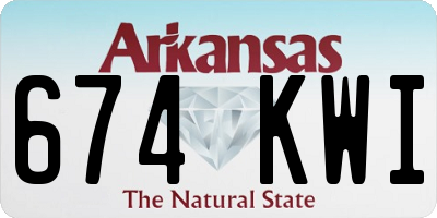 AR license plate 674KWI