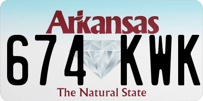 AR license plate 674KWK