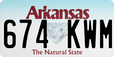 AR license plate 674KWM