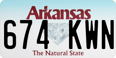 AR license plate 674KWN