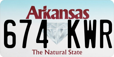 AR license plate 674KWR
