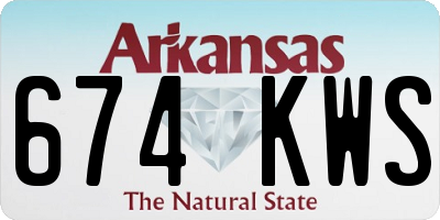 AR license plate 674KWS