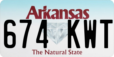AR license plate 674KWT