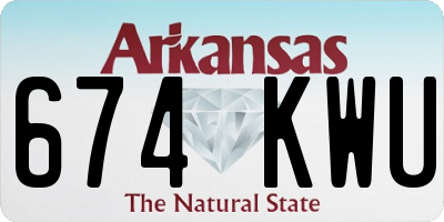 AR license plate 674KWU