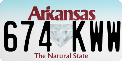 AR license plate 674KWW