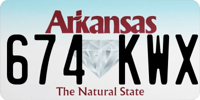 AR license plate 674KWX