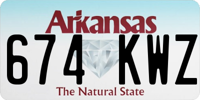 AR license plate 674KWZ