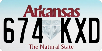 AR license plate 674KXD