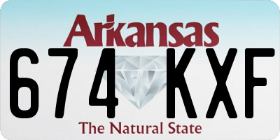 AR license plate 674KXF