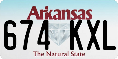 AR license plate 674KXL