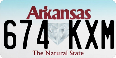 AR license plate 674KXM