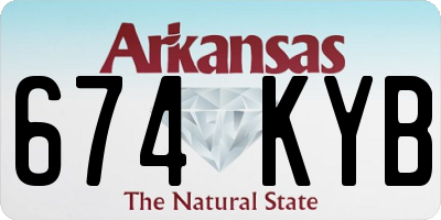AR license plate 674KYB