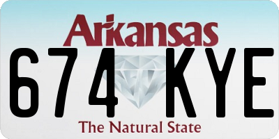 AR license plate 674KYE