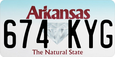 AR license plate 674KYG