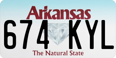 AR license plate 674KYL